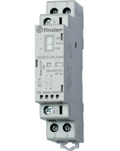 Модульный контактор 2NO 25А контакты AgSnO2 катушка 230В АС DC ширина 17 5мм степень Finder