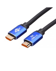 Кабель HDMI 19M HDMI 19M v2 1 4K 8K экранированный 5м черный синий AT8886 AT8886 Atcom