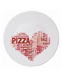 Блюдо для пиццы Bormioli Rosso 33 см I Love Pizza Red 419320F77321753 Bormioli rocco