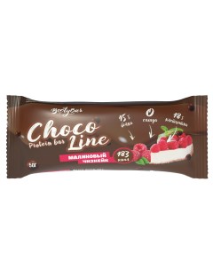 Протеиновый батончик Chocoline в темном шоколаде Малиновый чизкейк 20 шт по 50 г Bootybar