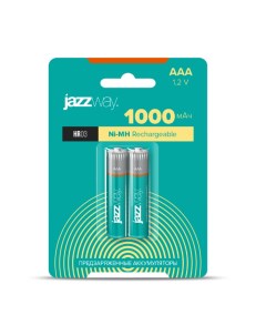 Аккумуляторные перезаряжаемые батарейки HR03 1000 2B 1000mAh Jazzway