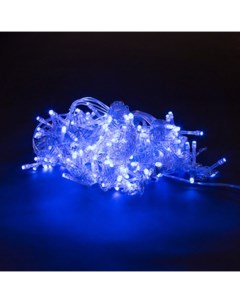 Новогодняя гирлянда штора 560LED синий прозрачный провод 3мх3м 9279 Merry christmas