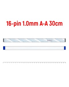 Шлейф FFC 16 pin Шаг 1 0mm Длина 30cm Прямой A A AWM 20624 80C 60V VW 1 Оем