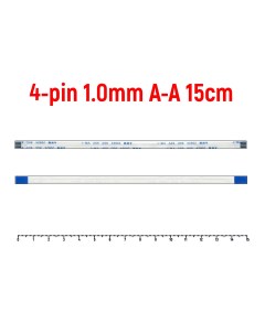 Шлейф FFC 4 pin Шаг 1 0mm Длина 15cm Прямой A A AWM 20624 80C 60V VW 1 Оем