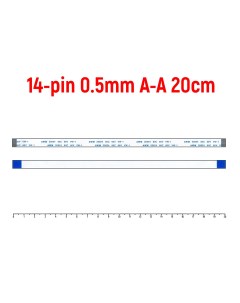 Шлейф FFC 14 pin Шаг 0 5mm Длина 20cm Прямой A A AWM 20624 80C 60V VW 1 Оем