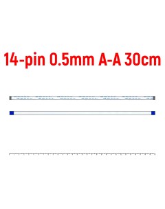 Шлейф FFC 14 pin Шаг 0 5mm Длина 30cm Прямой A A AWM 20624 80C 60V VW 1 Оем