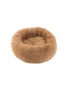 Лежак для животных Softy 45x45см круглый из меха коричневый Foxie