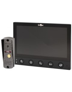 Комплект ST MS607S BK монитор видеодомофона 7 и панель вызова 600ТВЛ 4 х проводная линия связи встро Smartec