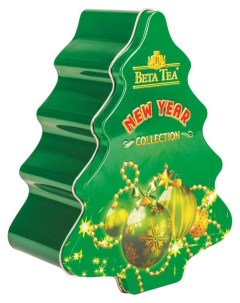 Чай чёрный байховый цейлонский крупнолистовой Новогодняя Коллекция Елка Зелёная 50 г Beta tea
