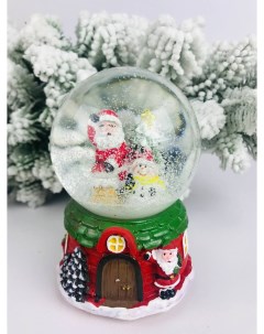 Снежный шар Дед Мороз на трубе со снеговиком 8806 15289 Merry christmas