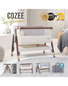 Колыбель CoZee Luxe Walnut Cream с колесами 211208 6506 Tutti bambini