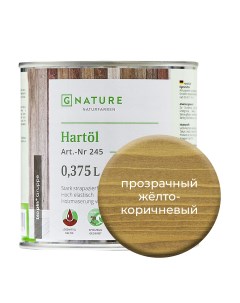 Твердое масло Краска для стен потолков ОСБ плит 375 мл Прозрачный желто коричневый Gnature