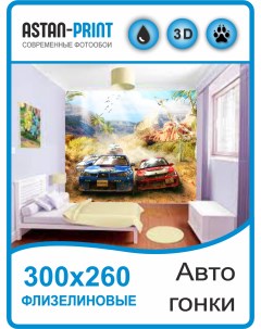 Фотообои детские Автомобильные гонки 300х260 Astan