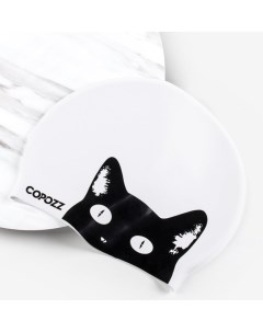 Шапочка для плавания взрослая силиконовая YM 3824 Черный кот Copozz
