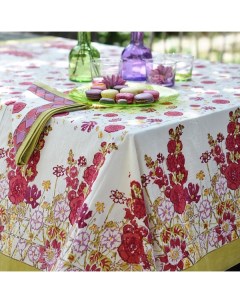 Скатерть Flowery red green 150150см 35 90 150 Mas d'ousvan