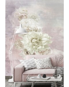 Фотообои с цветами Белые пионы 200х270 см Dekor vinil