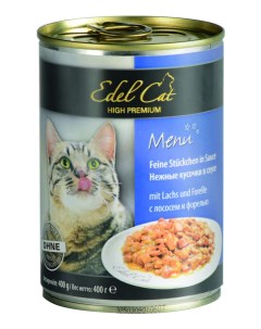 Консервы для кошек Menu лосось форель 24шт по 400г Edel cat
