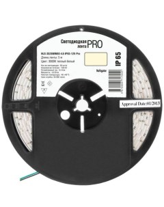 Лента светодиодная NLS 3528WW60 4 8 IP65 12V Pro 60LED м 4 8Вт 12В DC нарез кр 50мм теплый белый 300 Navigator