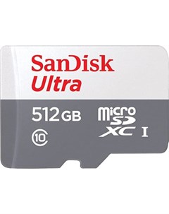 Карта памяти MicroSDXC Ultra UHS I 100MB s 512GB без адаптера SDSQUNR 512G Sandisk