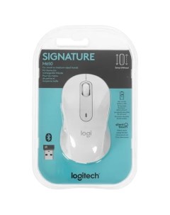 Мышь беспроводная Signature M650 4000dpi оптическая светодиодная Bluetooth USB белый 910 006255 Logitech