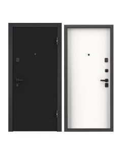 Дверь входная Torex для квартиры металлическая Terminal C 950х2050 правый черный белый Torex стальные двери