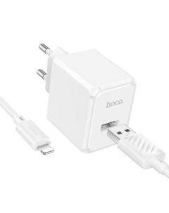 Сетевое зарядное устройство CS11A для Lightning 8 pin White Hoco