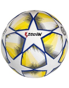 Мяч футбольный 4 слоя ТPU 3 0 430 гр термосшивка белый желтый Meik