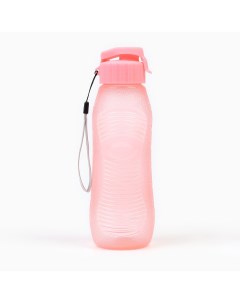 Бутылка для воды 600 мл 23 х 6 6 см розовая Nobrand