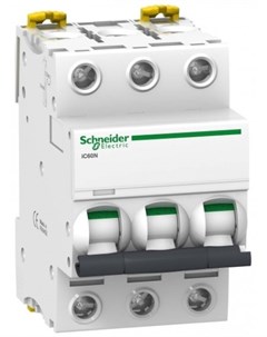 Автоматический выключатель A9F75310 Acti9 3P тип хар ки D 10 А 400 В AC DC 6кА Schneider electric