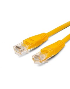 Кабель патч корд U UTP 5e кат 5м FL U5 C 5M Y 26AWG 7x0 16 мм чистая медь PVC жёлтый Filum