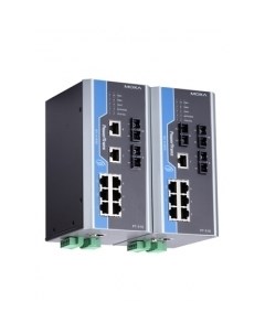 Коммутатор управляемый PT 510 MM SC 48 DIN Rail switch 8x 10 100BaseT X 2 x 100BaseFX MM SC connecto Moxa