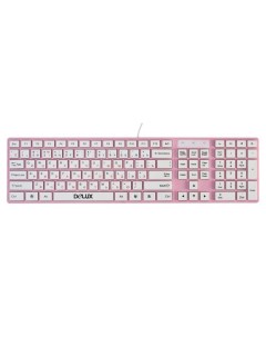 Клавиатура K1000 розовая Ultra Slim USB 6938820410454P Delux