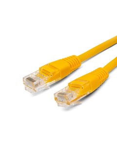 Кабель патч корд U UTP 5e кат 0 5м FL U5 C 0 5M Y 26AWG 7x0 16 мм чистая медь PVC жёлтый Filum