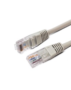 Кабель патч корд U UTP 5e кат 0 5м FL U5 0 5M 26AWG 7x0 16 мм омедненный алюминий CCA PVC серый Filum