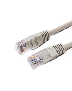 Кабель патч корд U UTP 6 кат 2м FL U6 2M 26AWG 7x0 16 мм омедненный алюминий CCA PVC серый Filum