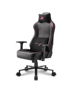 Кресло игровое SGS30 BK PK чёрно розовое до 130кг синтетическая кожа регулируемый угол наклона механ Sharkoon
