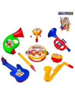 Набор музыкальных инструментов Веселый оркестр для малышей 8 предметов в пакете Abtoys