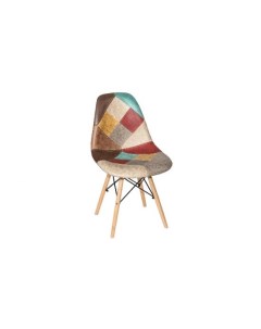 Стул Patchwork в стиле EAMES коричневый экокожа Коричневый 47 La-alta