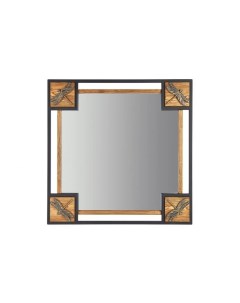 Зеркало настенное Стрекозы на коре черный золотистый 72 Runden