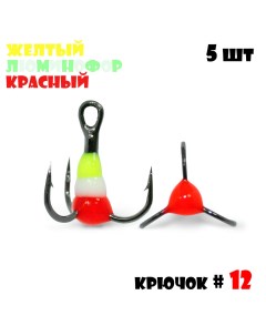 Тройник с Каплей Vido Craft 12 5pcs 15 Желтый Люминофор Красный Vido craft