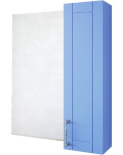 Зеркальный шкаф 59 6x71 см голубой матовый R Глория C000005687 Sanflor