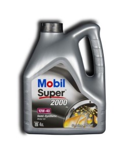 Моторное масло Super 2000 x1 10W 40 4л полусинтетическое Mobil