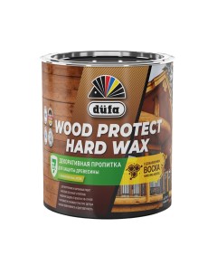 Антисептик Wood Protect Hard Wax декоративный для дерева каштан 0 75 л Dufa