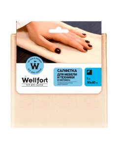 Салфетка для мебели и техники микрофибра Wellfort