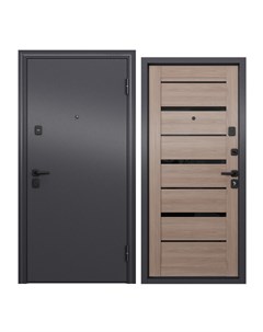 Дверь входная Torex для квартиры металлическая Flat L 860х2050 правая черный коричневый Torex стальные двери