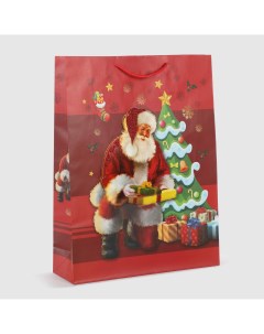 Пакет подарочный babbo natale 3D 38x12x50 см Due esse christmas
