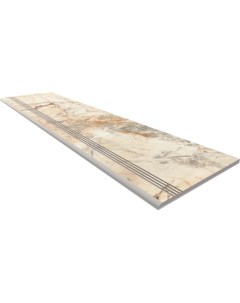 Ступень Marble Beige MOG301 с насечками 30x120 Onlygres