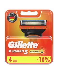 Сменные кассеты для бритв Fusion Power для мужчин 4 шт Gillette