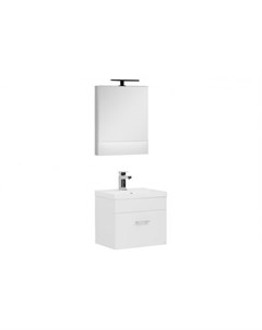 Комплект мебели Нота NEW 50 см подвесная 2 ящика белая Aquanet
