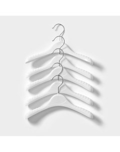 Плечики вешалки для одежды 30 19 5 см набор 5 шт цвет белый Nobrand